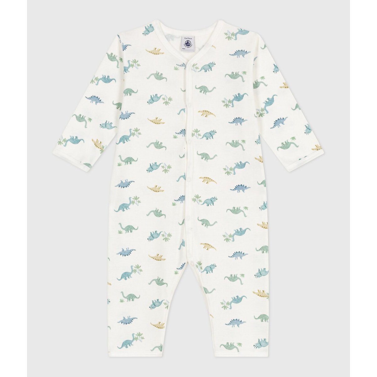 PETIT BATEAU Katoenen pyjama zonder voetjes, dinosaurusmotief