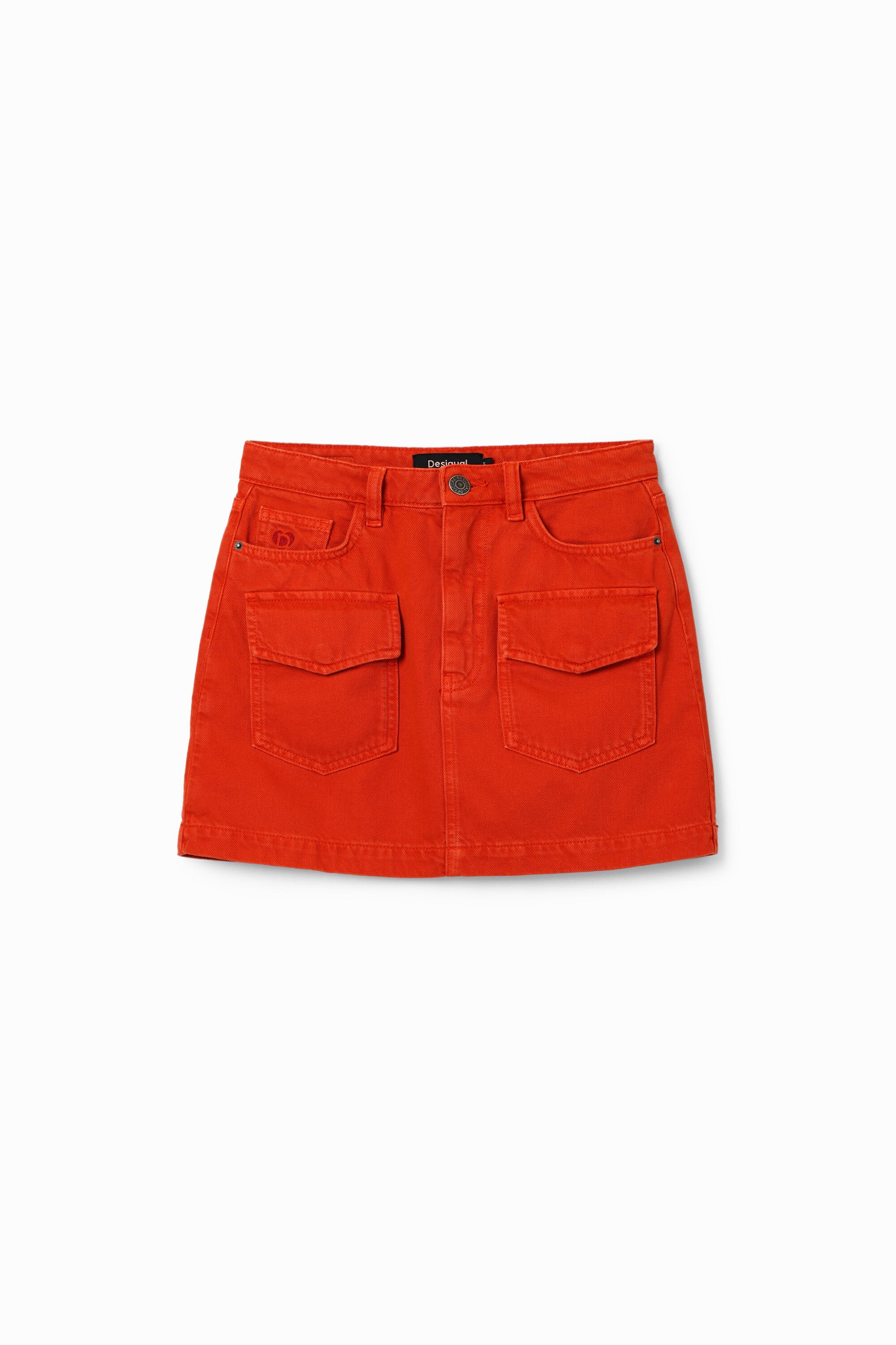 desigual Mini-spijkerrok zakken - RED