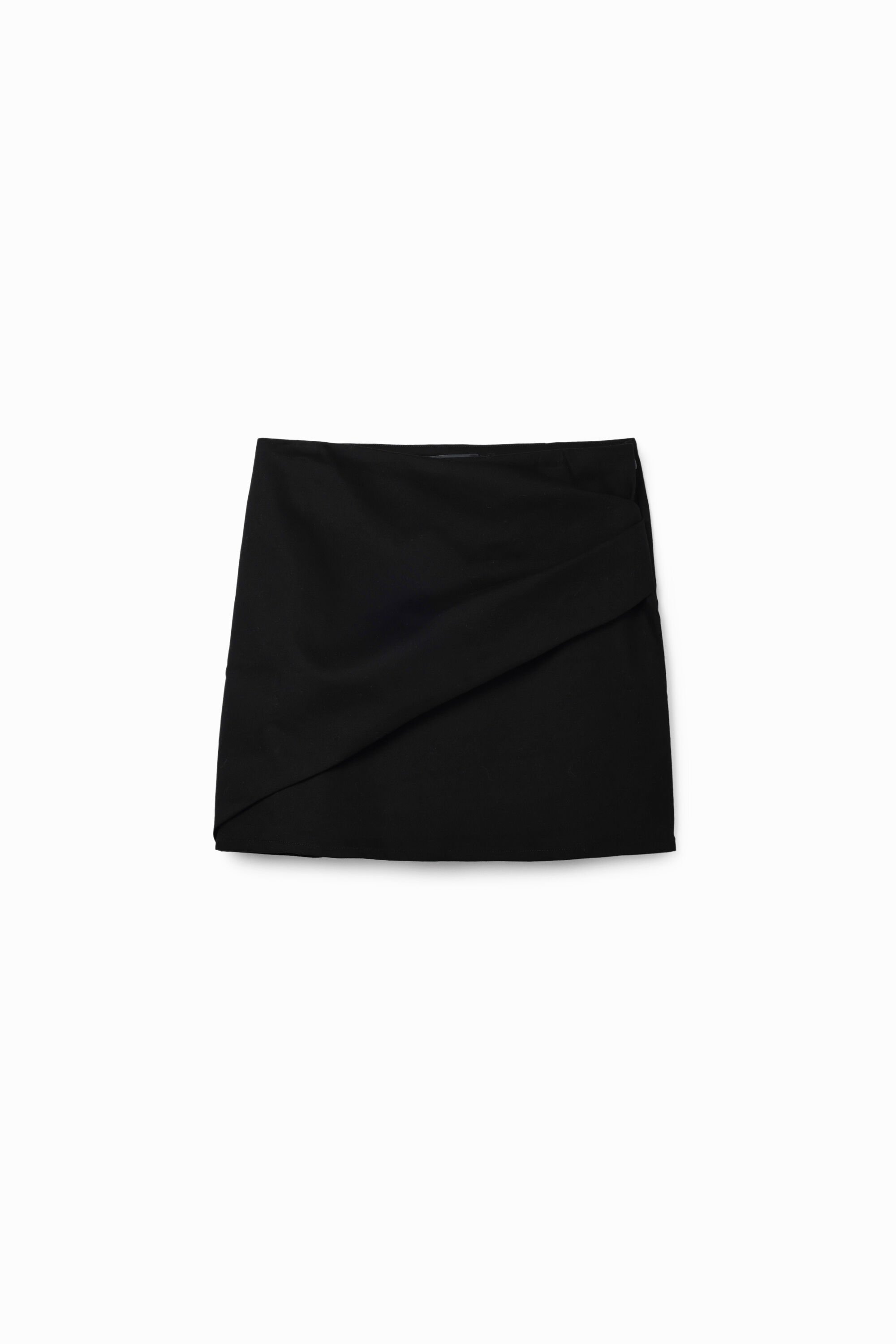 desigual Mini-wikkelrok plooitjes - BLACK