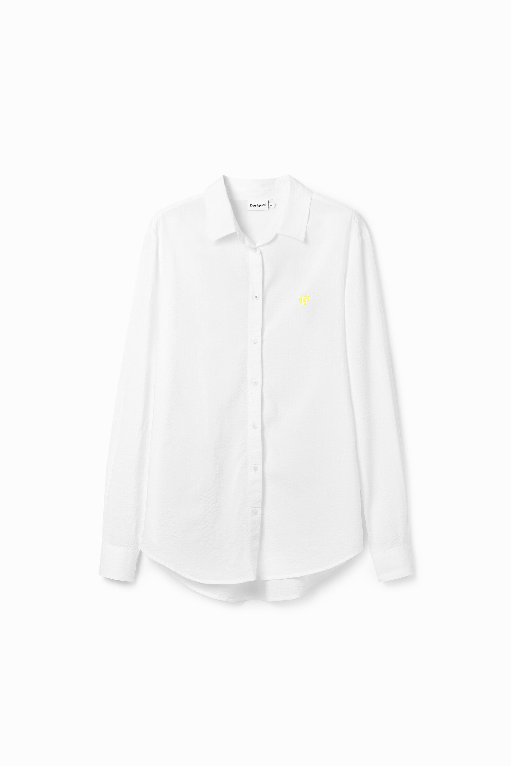desigual Shirt strepen textuur - WHITE