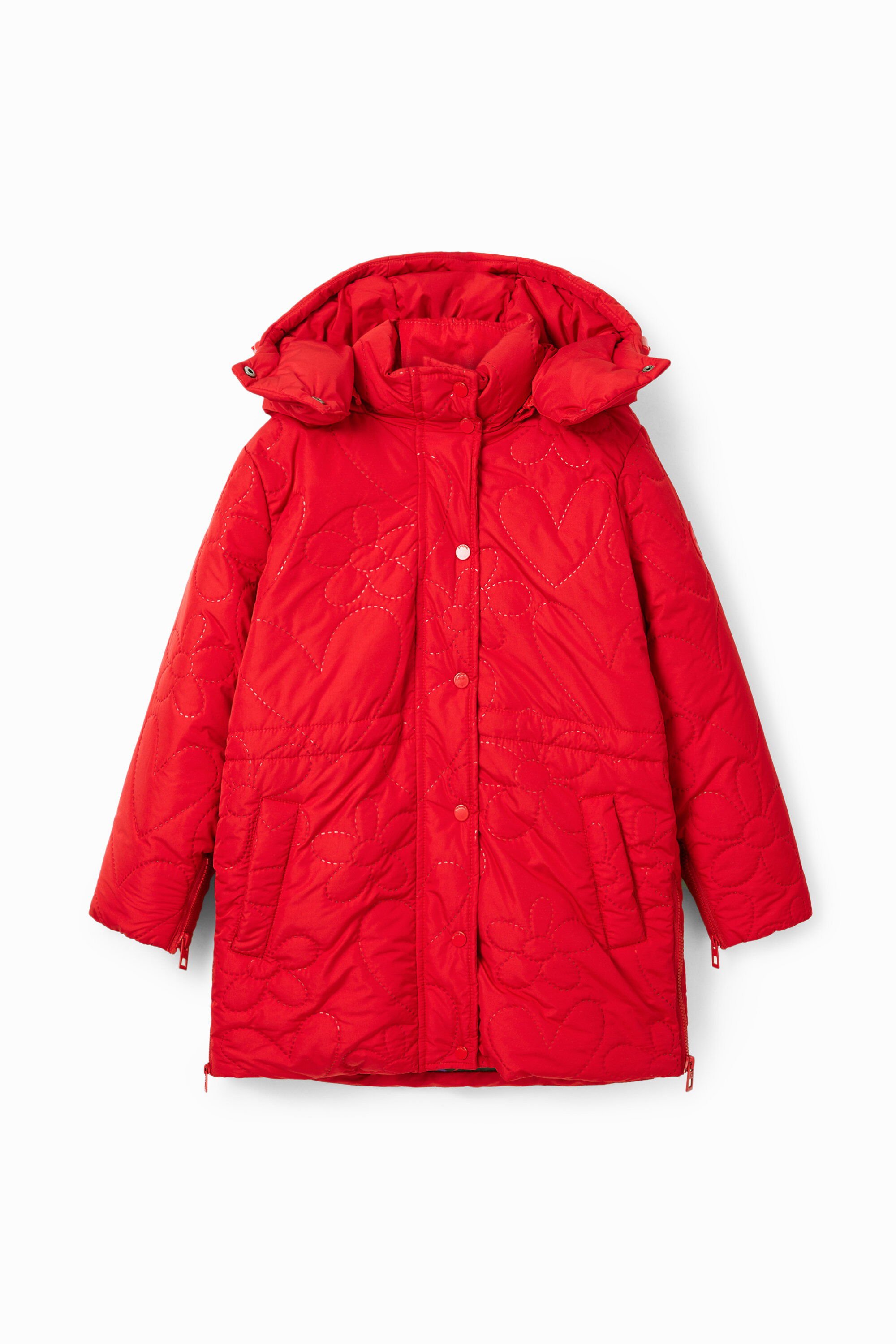 desigual Gewatteerde jas met harten - RED
