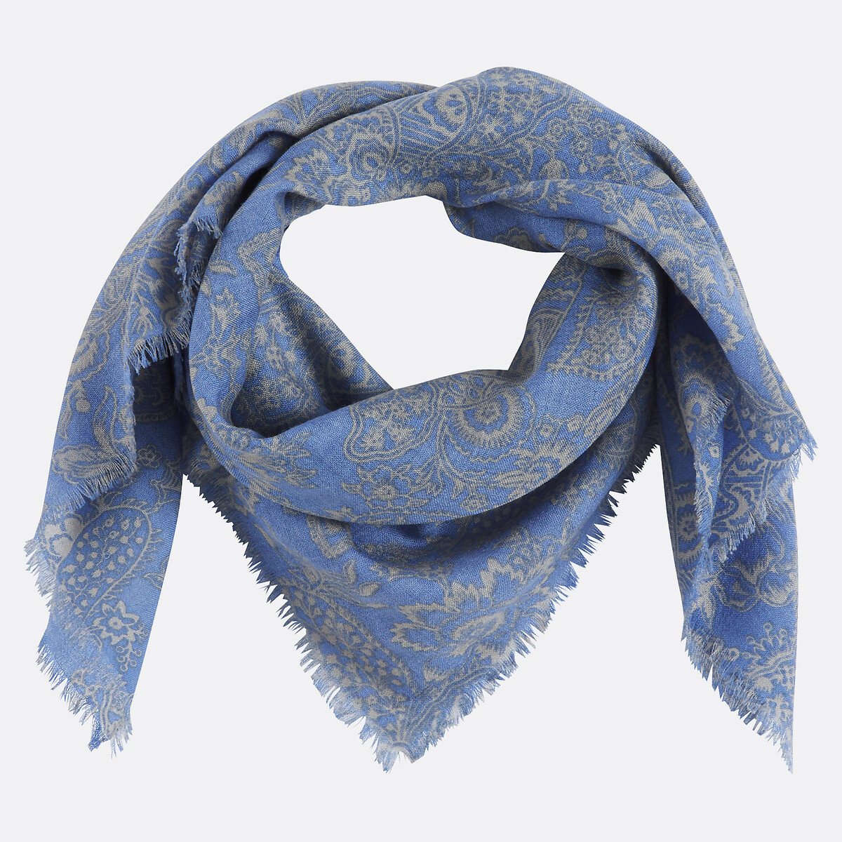 LA REDOUTE COLLECTIONS Warme wollen sjaal met print
