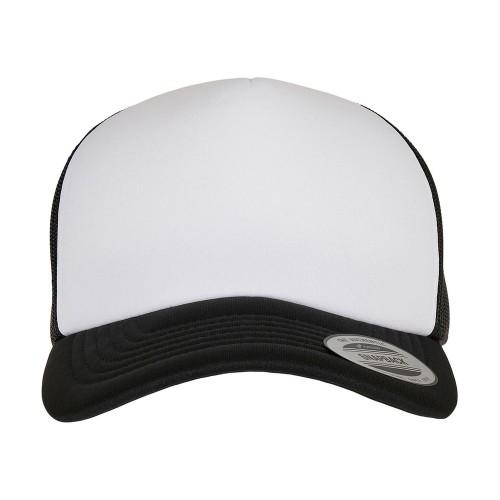 Flexfit Unisex Adult Classic Curved Foam Trucker Cap One Size zwart/wit