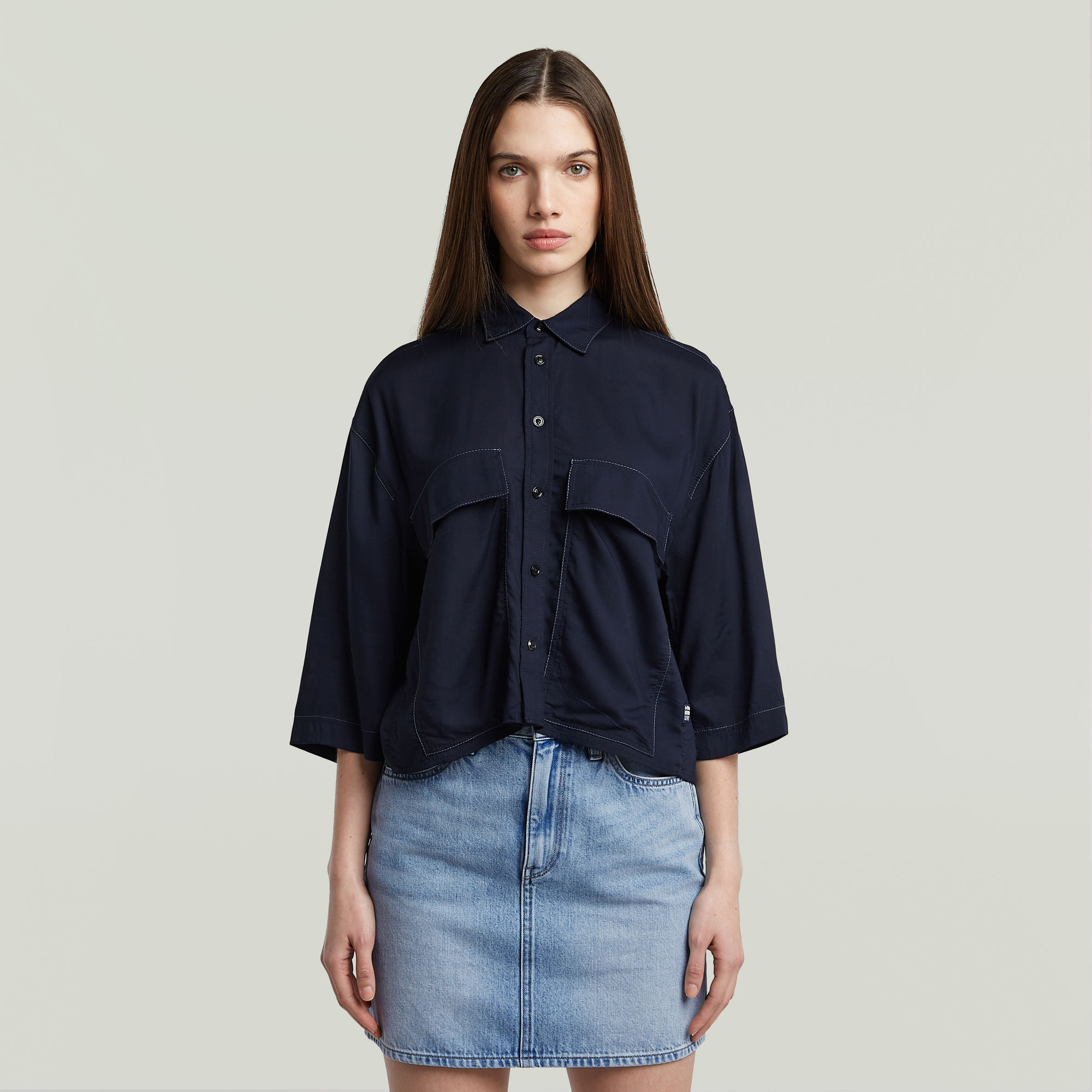 G-Star RAW Boxy Shirt - Donkerblauw - Dames