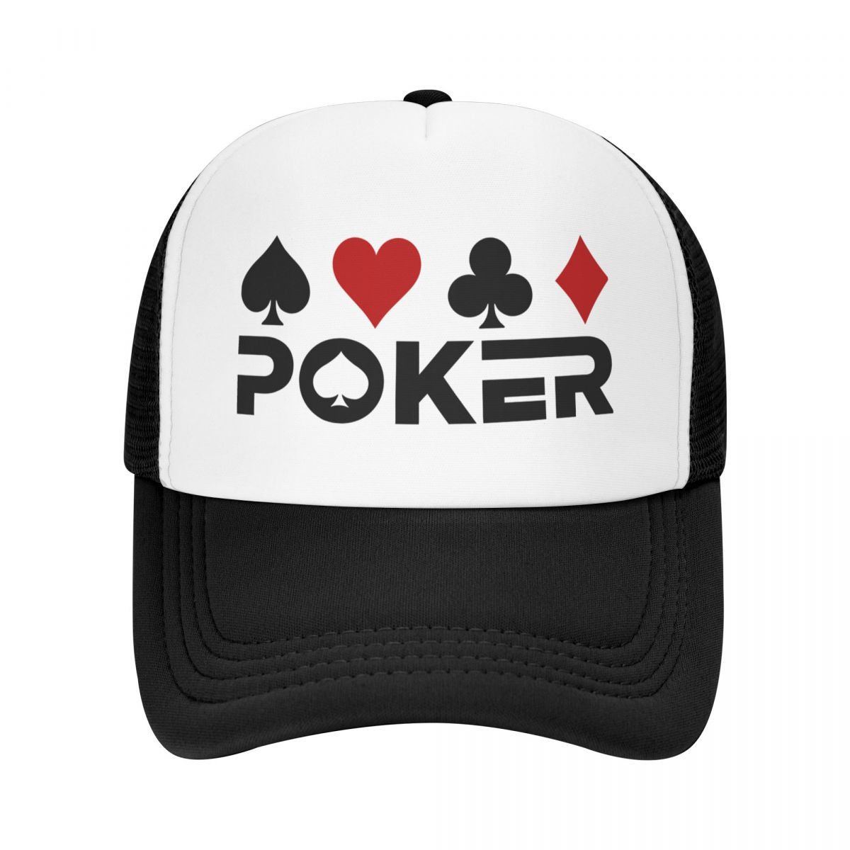 91460000MAC14ECE0X Speelkaart Poker Baseball Cap Dames Heren Ademend Kaartspel Cadeau Trucker Hat Sport Zomer Hoeden Snapback Caps Trucker Hat