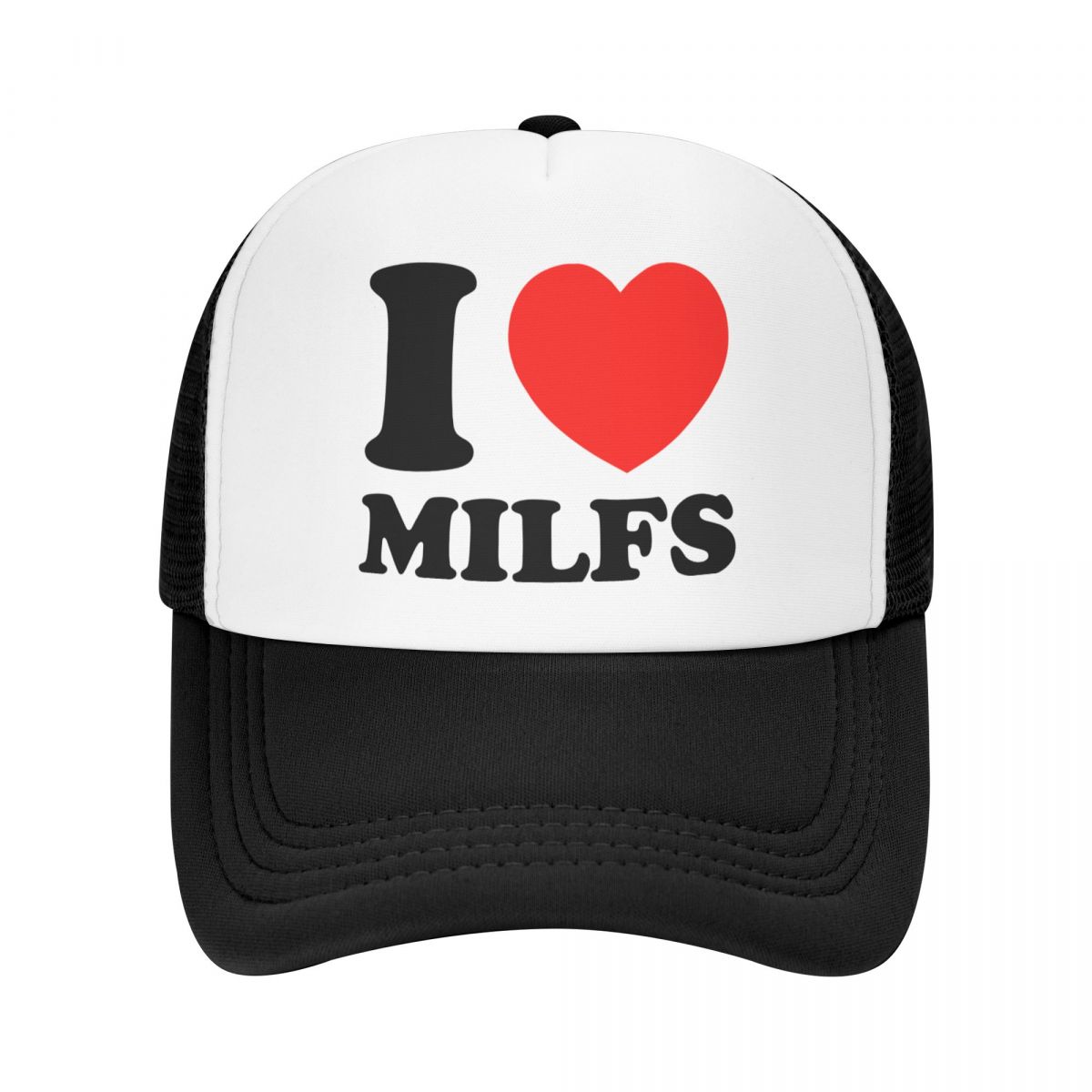 91460000MAC0FHAR19 Gepersonaliseerde I Love Milfs Baseball Cap Unisex WoUnisex Ademende Trucker Hat Streetwear Snapback Caps Zomerhoeden Trucker Hat