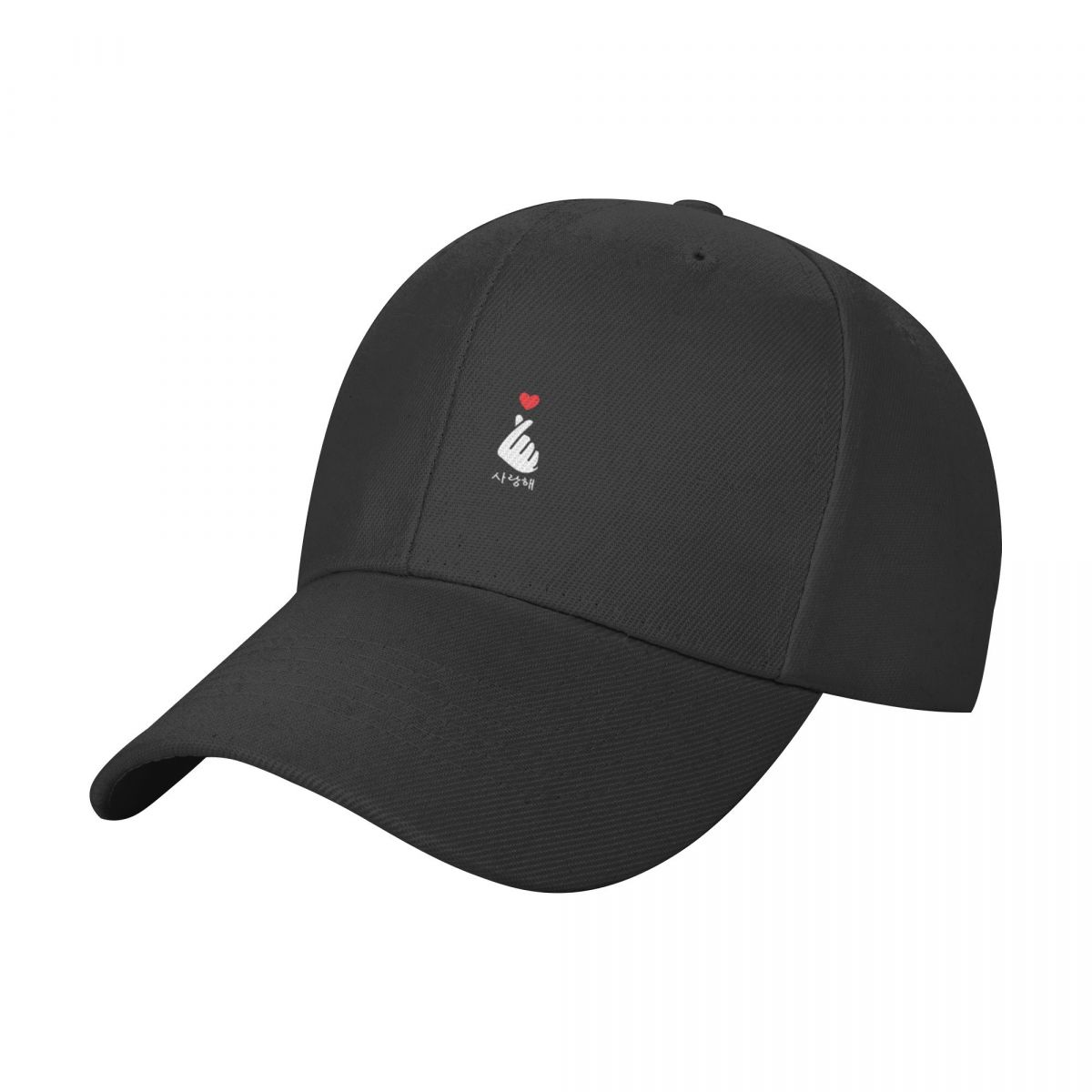 91141024MA7XA23D53 Saranghae K-Pop Vinger Hart Zak Koreaanse Liefde Hangul Cap Baseball Cap anime wintermuts Hoed meisje Unisex's