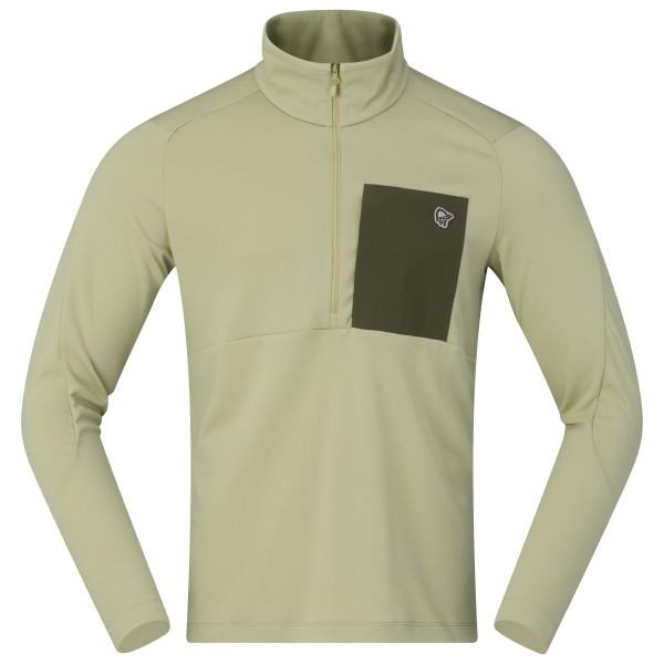 Norrøna - Femund Warm1 Half-Zip - Fleecetrui, olijfgroen/beige