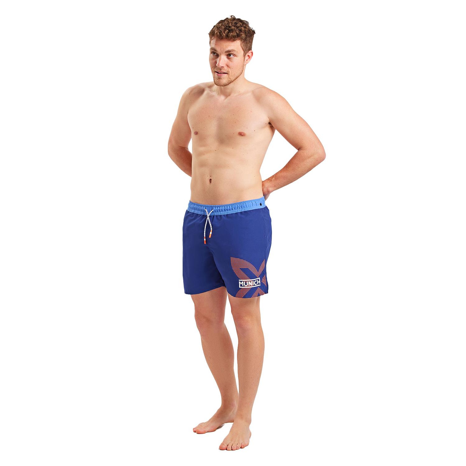 Munich Heren DM0480 Mesh gevoerde zwembroek L blauw
