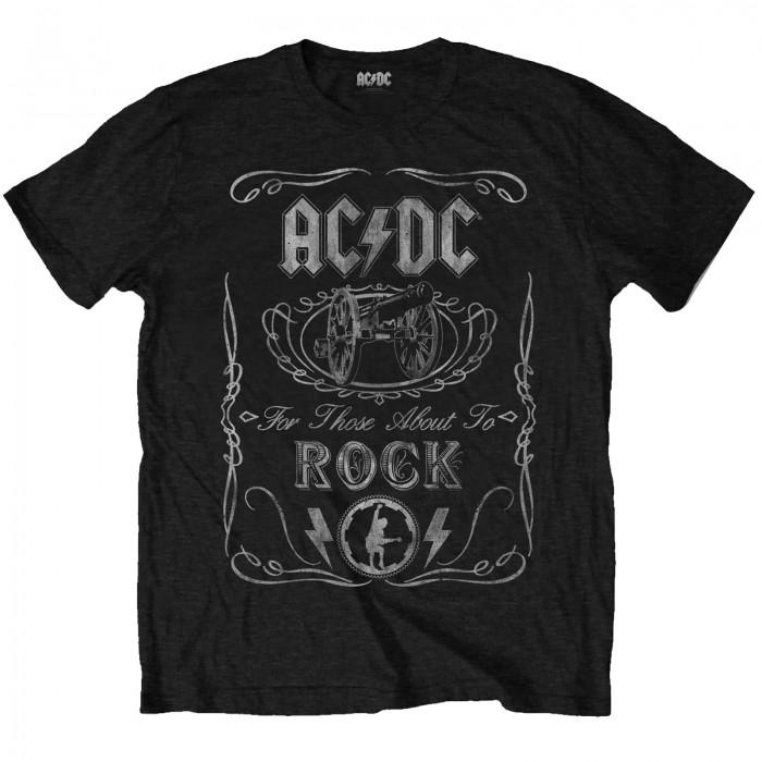 AC/DC Kinderen/Kids Cannon Swig Vintage Katoenen T-shirt 9-10 Years zwart