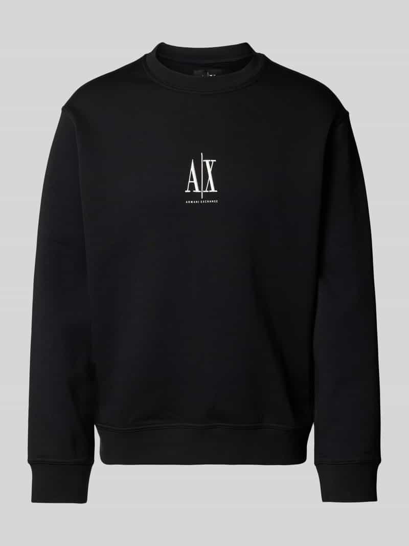 Armani Exchange Sweatshirt met labelstitching