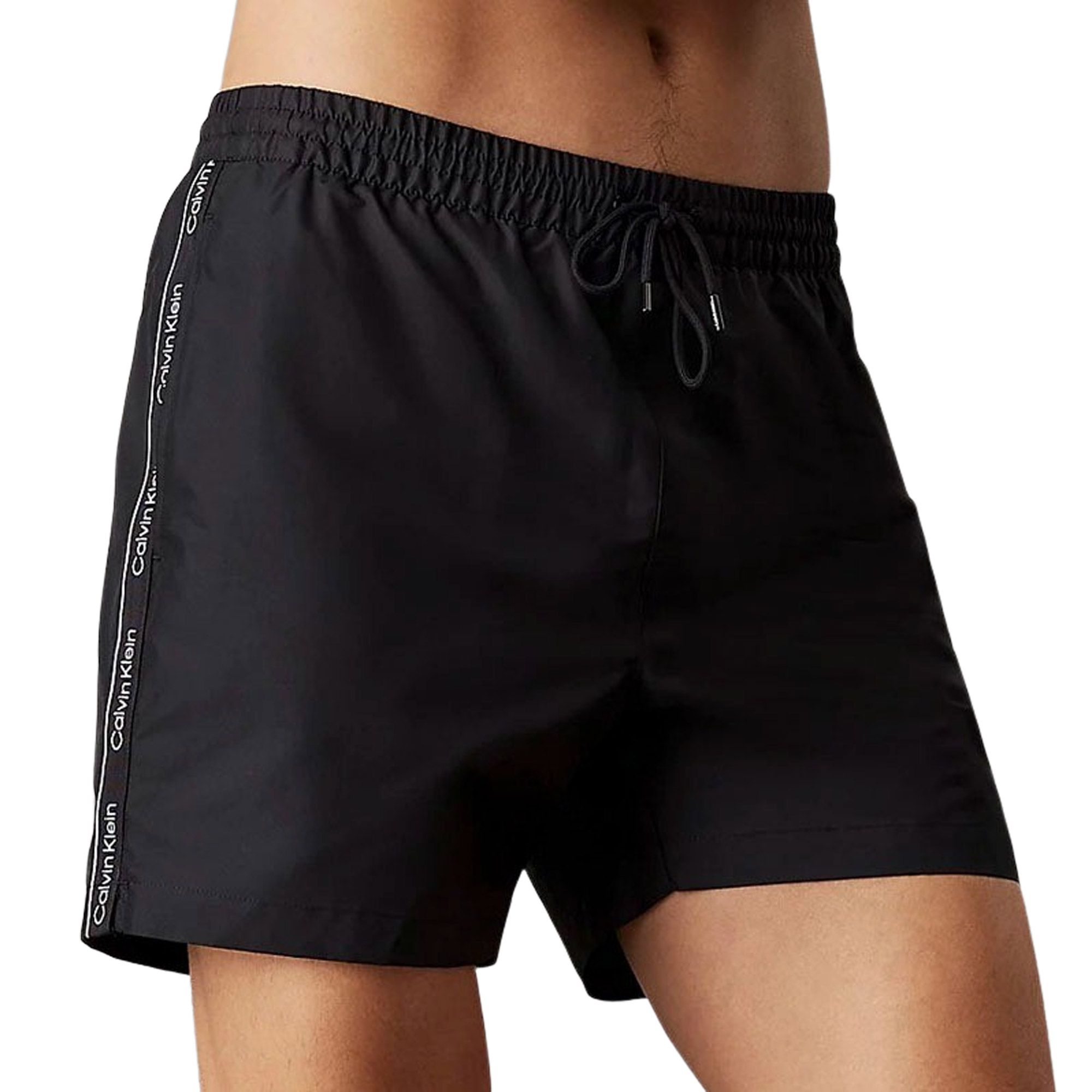 Calvin Klein Logo Tape Medium Drawstring Zwemshort Heren