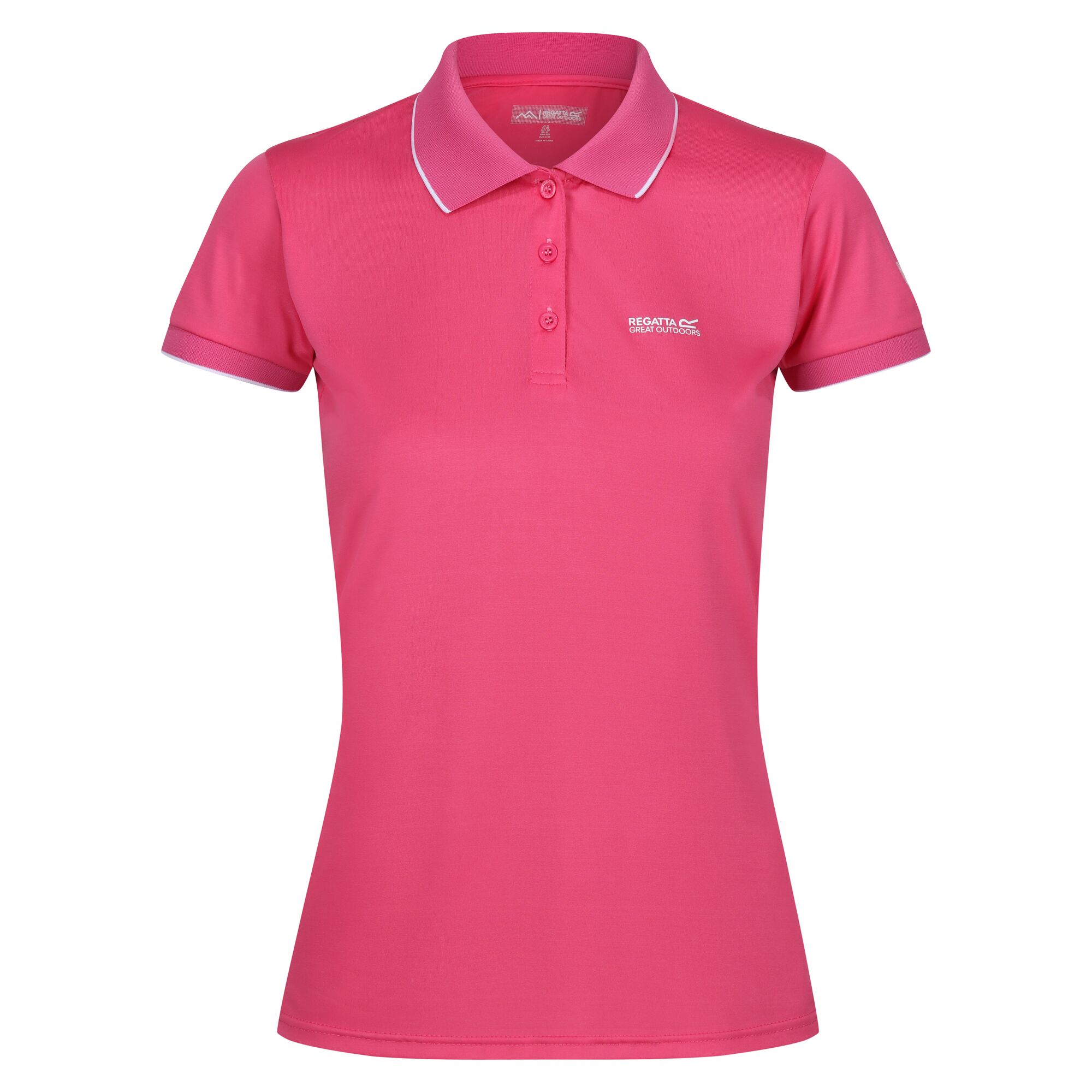 Regatta Dames/dames Remex II Polo Hals T-Shirt (Flamingo Roze Effen)