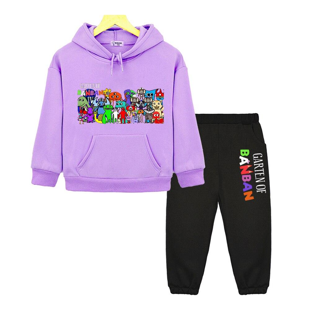Rice grain childrens clothing factory direct sales Garten of Banban Hoodies Set Fleece sweatshirt Casual Anime hoodie jongenskleding kinderboetiekkleding Herfst Kinderkleding Hoodie sets voor meisjes 130 roze