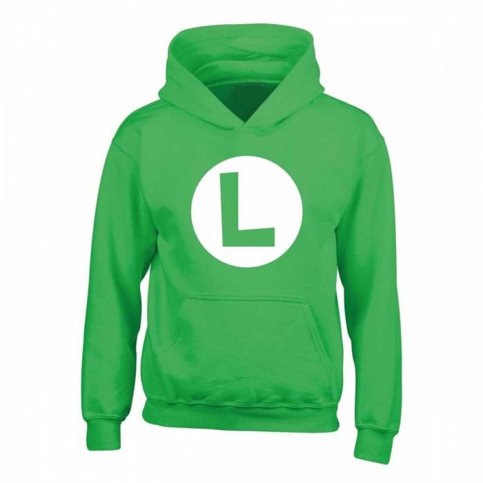 Super Mario Kinder/Kids Luigi Badge Hoodie 5-6 Years groen