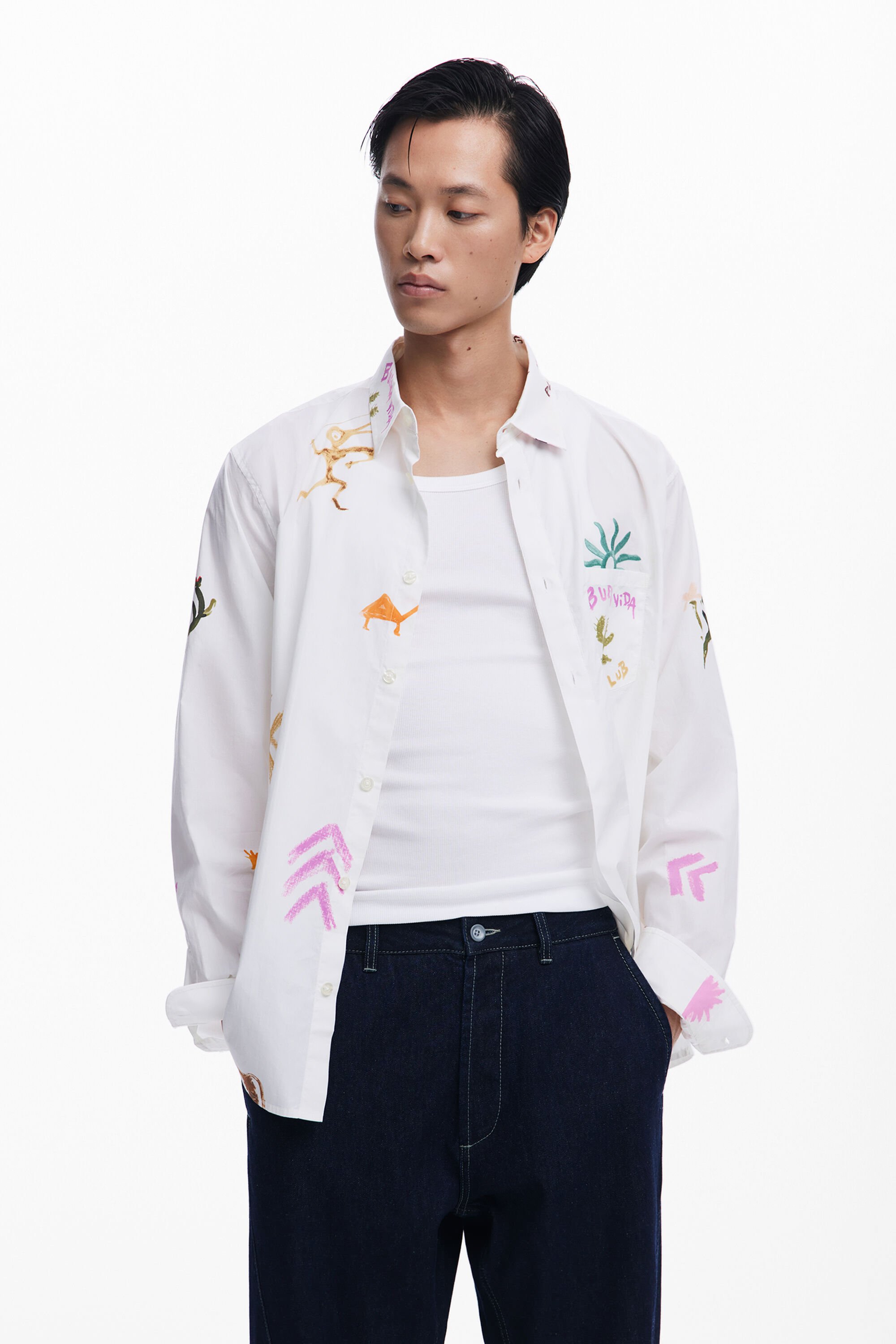 desigual Overhemd met etnische patronen - WHITE