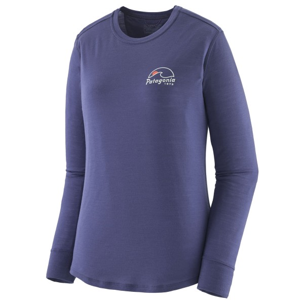 Patagonia - Women's L/S Cap Cool Merino Graphic Shirt - Merinoshirt, blauw