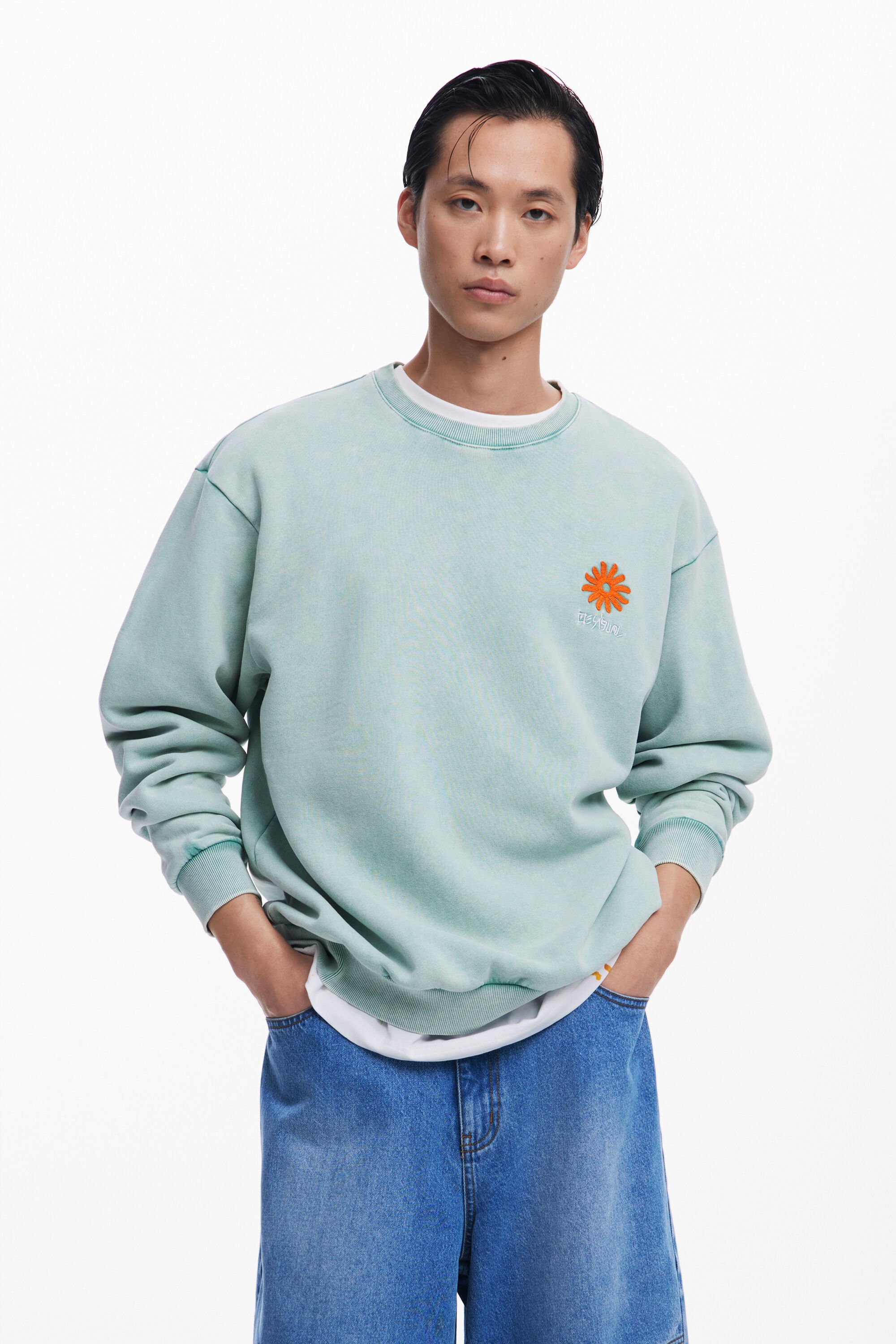 desigual Sweatshirt met borduursels BuenaVida - BLUE