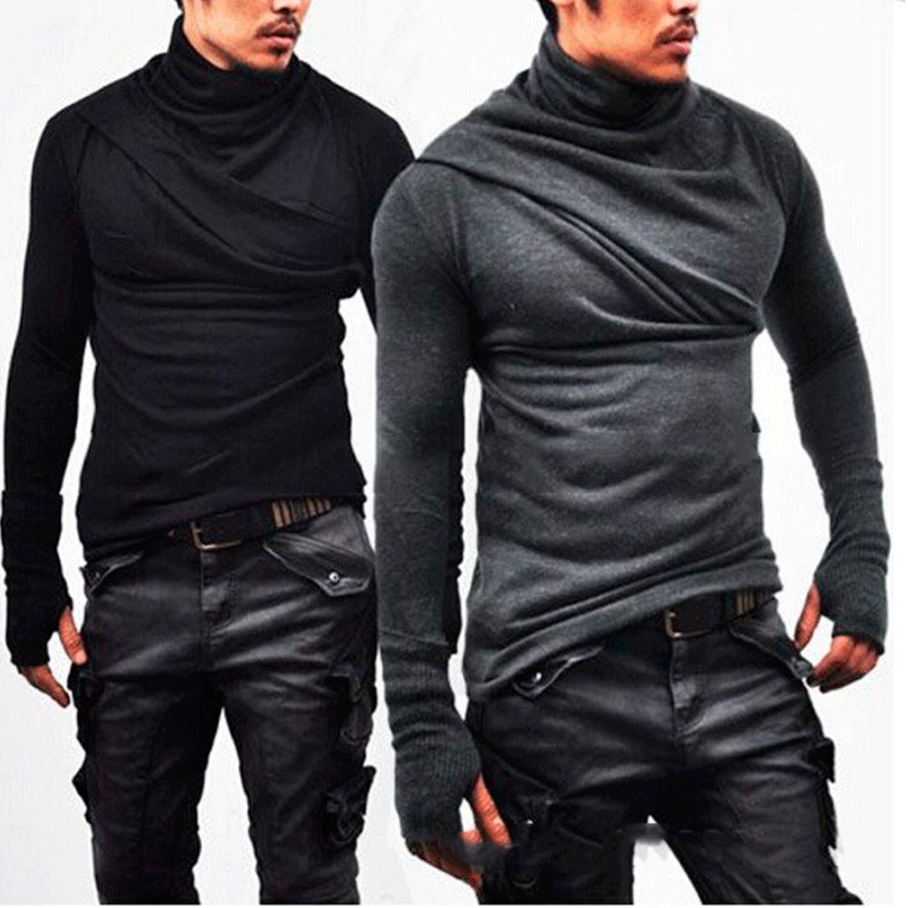 King Billion Heren Lange Mouwen Sportkleding Coltrui Slim Fit Huidvriendelijke Truien Effen Kleur Workout Fitness Winter Tops M zwart