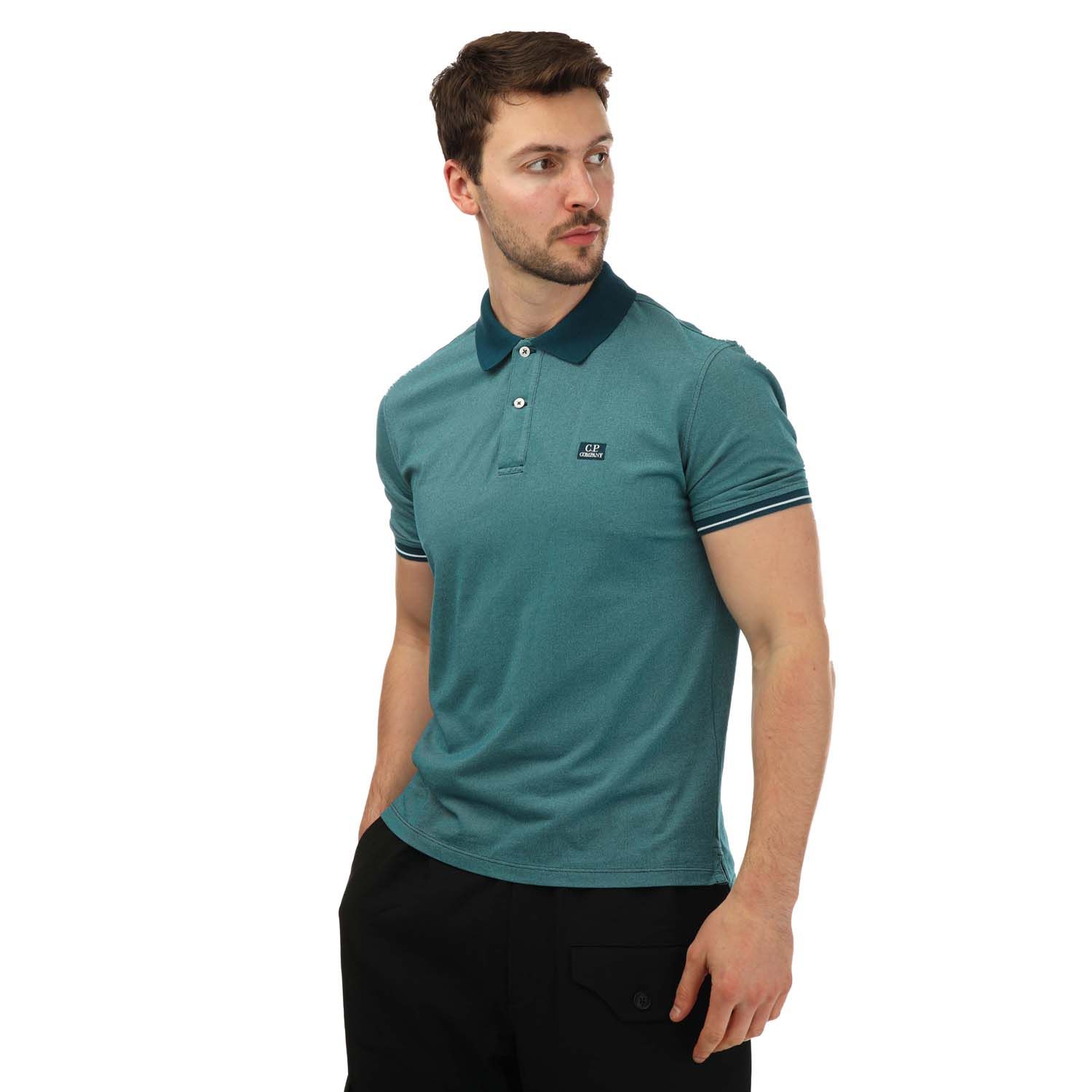 C.P. Company Herenpolo C.P. Bedrijf Tacting Piquet in blauw