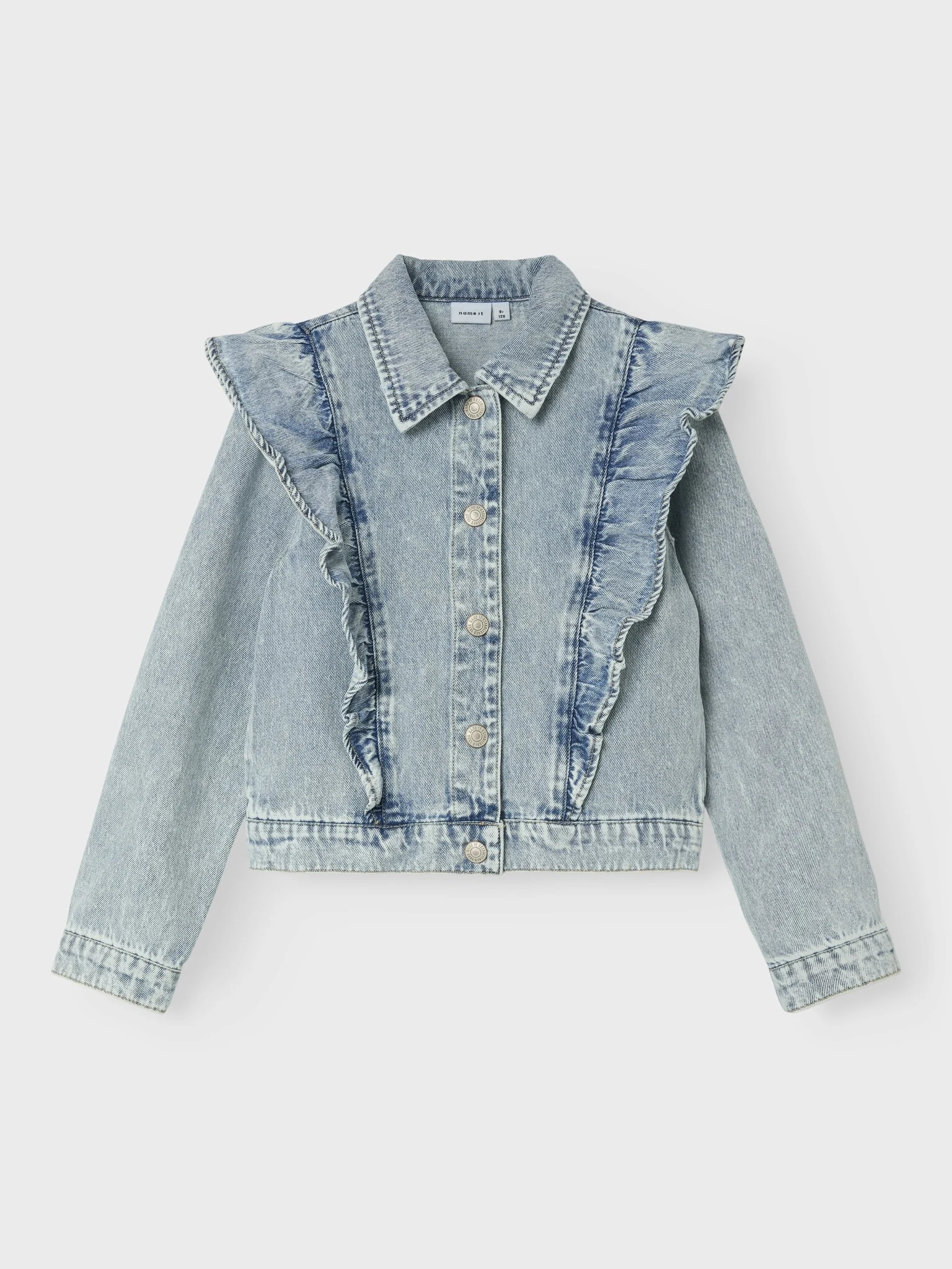 Name It Zomer spijkerjas meisjes licht bleached denim nkflana