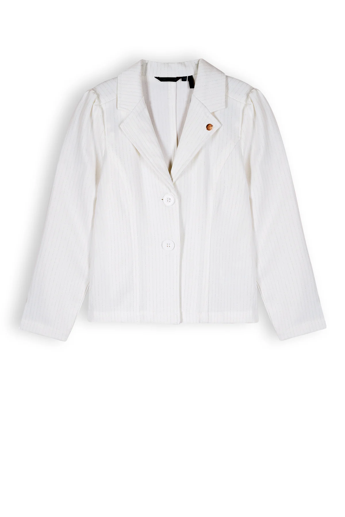 NoNo Meisjes blazer lurex krijtstreep dip sneeuw