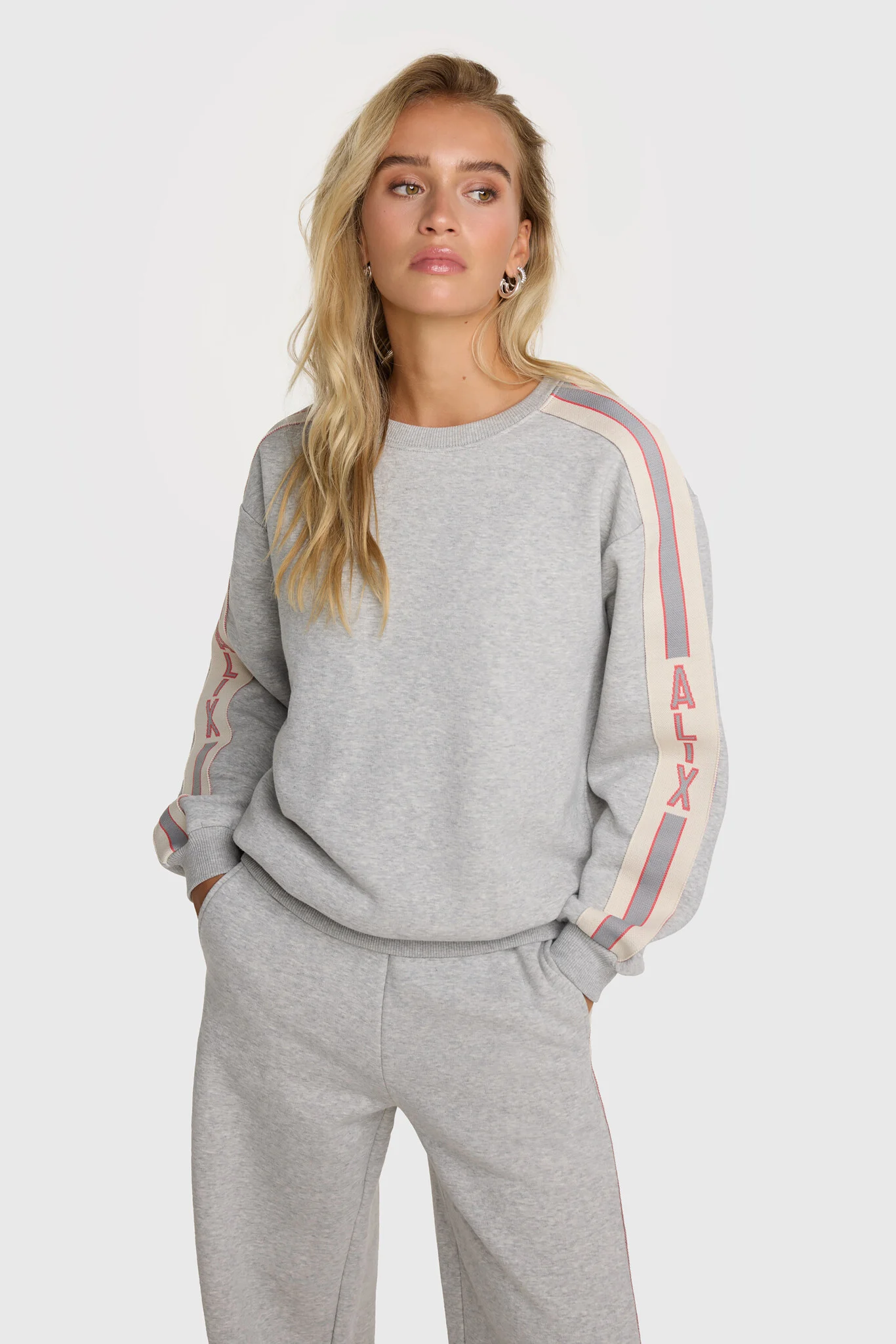 Alix The Label 2502837097 stripe tape sweater
