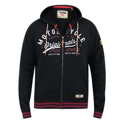 Duke Heren D555 Patrick Tekst Kingsize Full Zip Hoodie XXL zwart