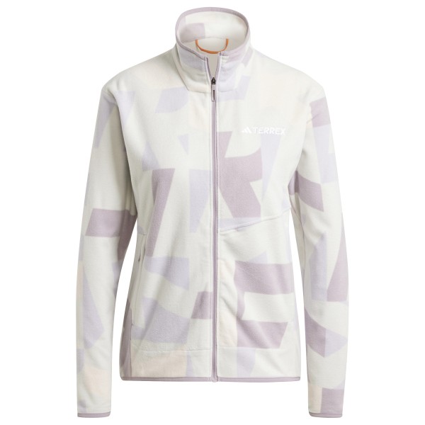 adidas Terrex - Women's Multi AOP Full Zip Fleece Jacket - Fleecevest, wit/grijs