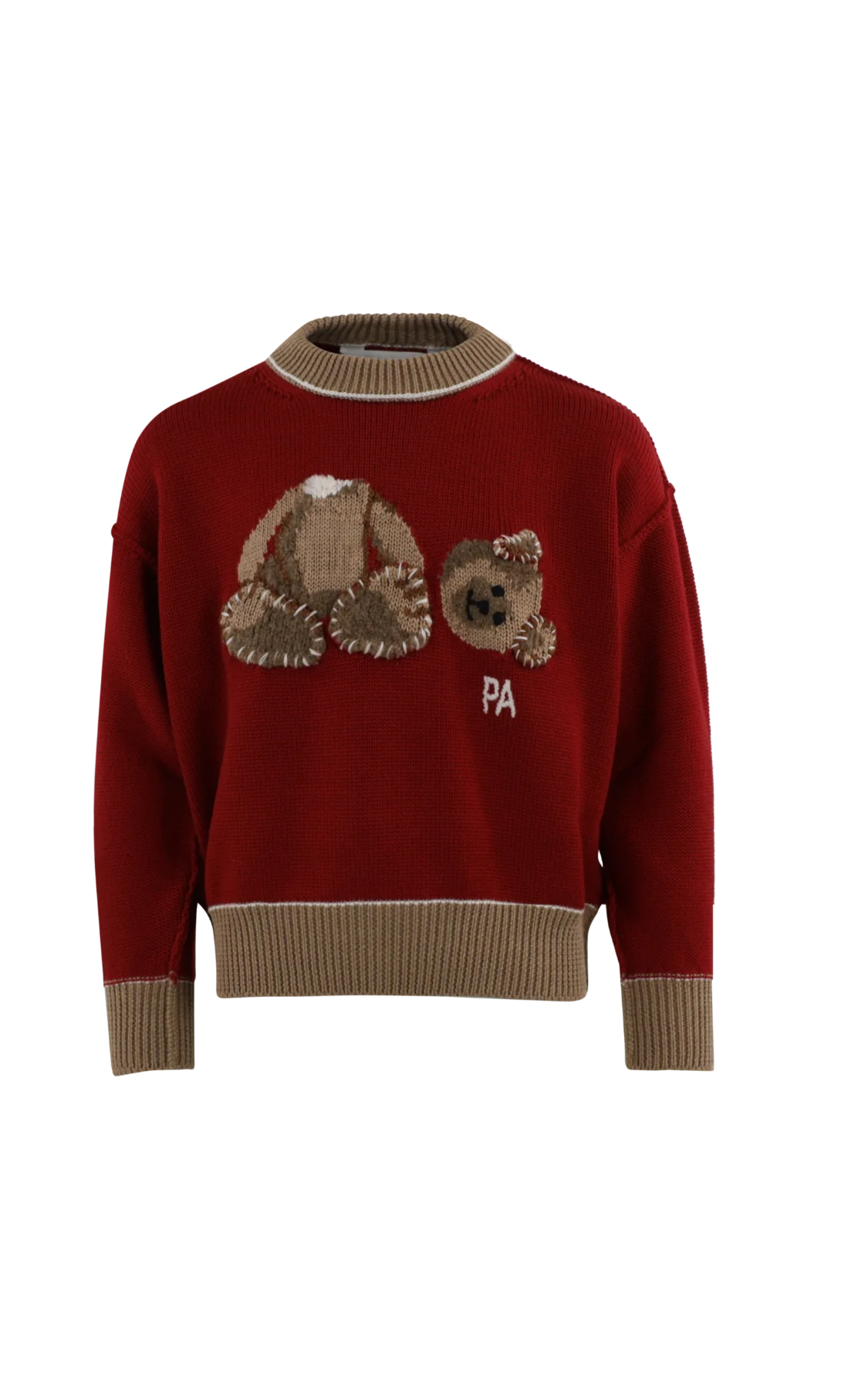 Palm Angels Kids bear sweather red