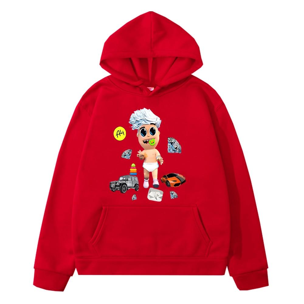 Rice grain childrens clothing factory direct sales Merch A4 Lam Print anime hoodie Herfst Sweatshirt y2k sudadera Fleece pullover Casual Jack Vlad A4 Hoodies kinderkleding meisjes 130 zwart
