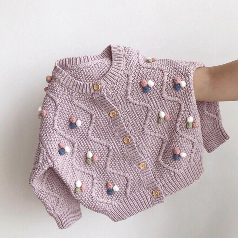 Lawadka Enkelrijs trui effen kleur meisjes vest Koreaanse versie ronde hals trui herfst en winter 90 paars