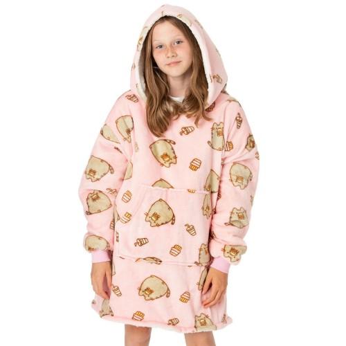 Pusheen Childrens/Kids VUddie Oversized Hoodie Deken One Size roze