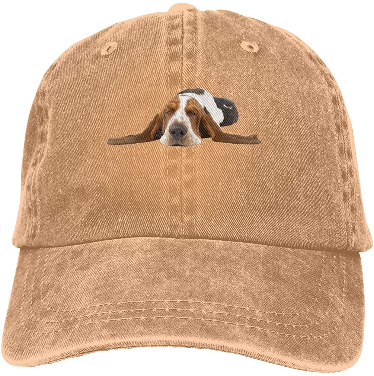 91440605MAC3NXC54W Denim Cap Basset Hound Dog Sleep Baseball Dad Cap Verstelbare Klassieke Gewassen 100% Katoen Sport voor Unisex Vrouwen Hoed One Size