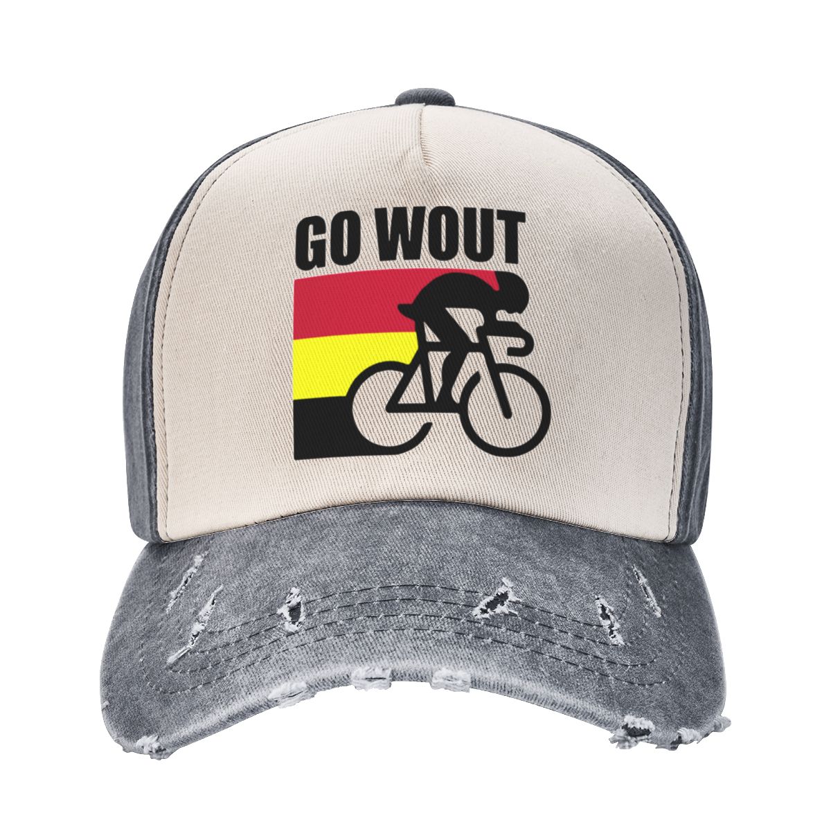 91440605MAC58Q307J Belgische vlag Wout Van Aert Baseball Caps Stuff Fashion Distressed Washed Snapback Hat Unisex Dames Verstelbare Caps Hoed One Size