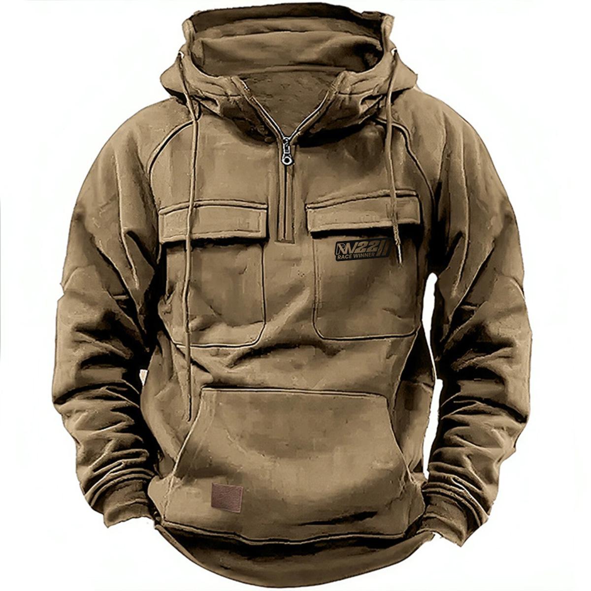 Stylish Man-2 2023 Nieuwe heren herfst hoodies sweatshirts casual hoodie jas voor heren winterjassen S kaki