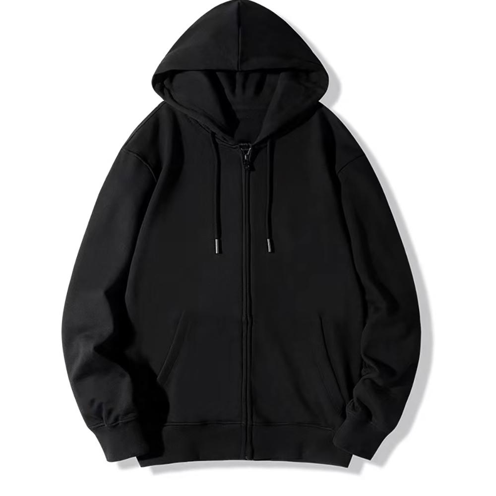 ETST 009 Hoodies met rits Herfsthoodies met capuchon Herenhoodie Cardigan Effen kleur Klassieke jas Herenjas Herenkleding S