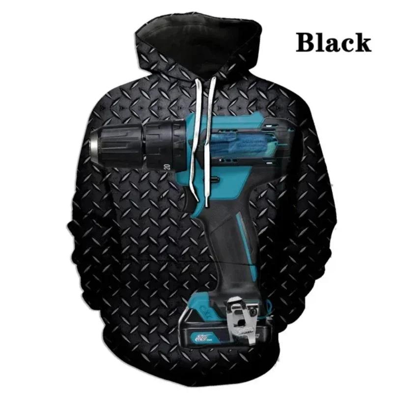 ETST0013 Prachtige Makita Tools Hooded Sweatshirt Casual Man Hoodie 3D Geprinte Hoodies Oversized Haikyuu Grafische Cosplay Herenkleding S