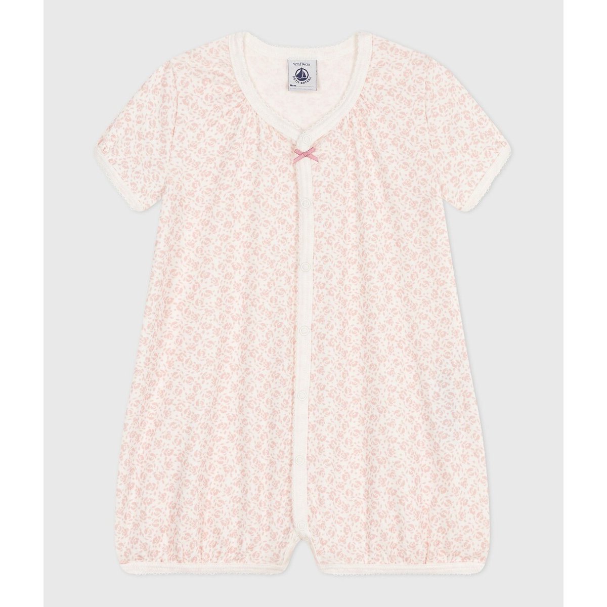 PETIT BATEAU Korte jumpsuit van gebloemd katoen