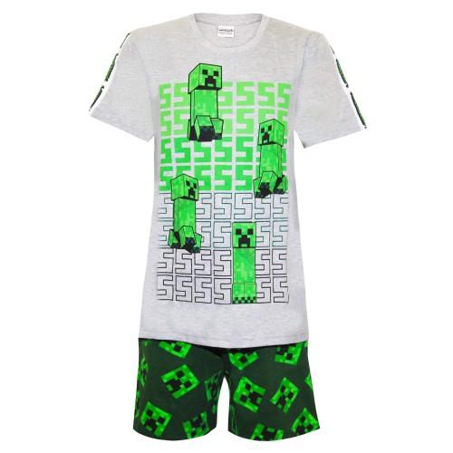 Minecraft korte pyjamaset voor jongens 10-11