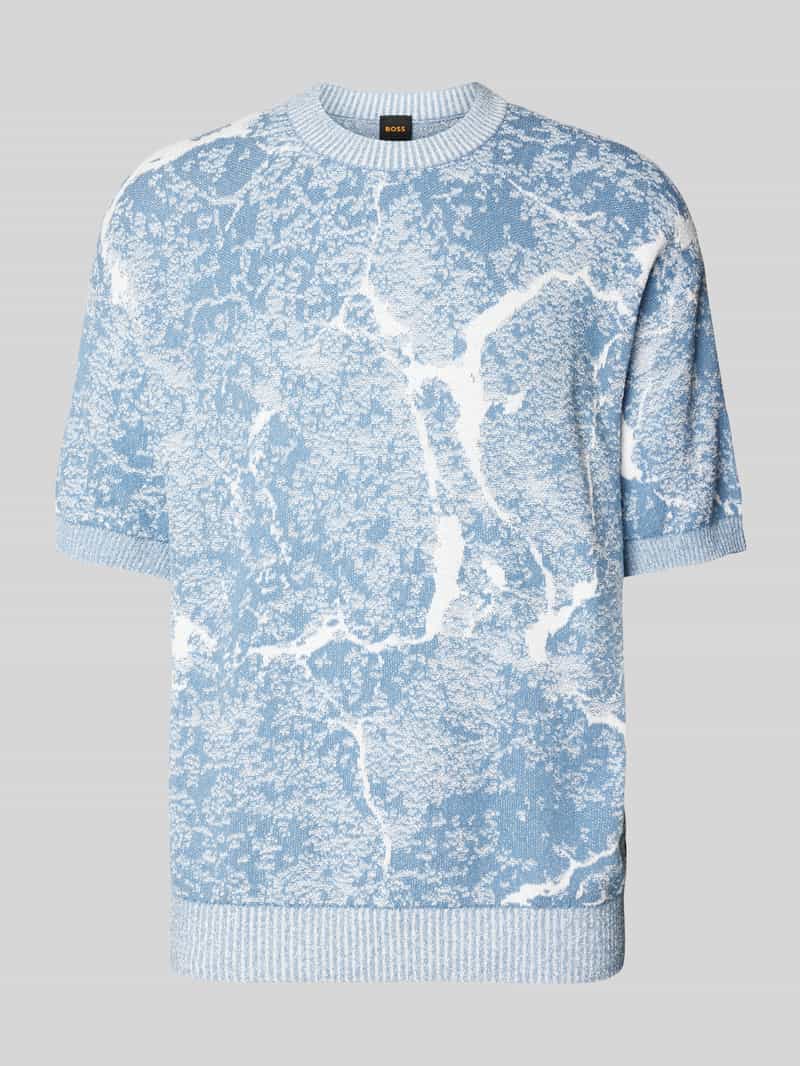 Boss Orange T-shirt met opstaande kraag, model 'Krocato'