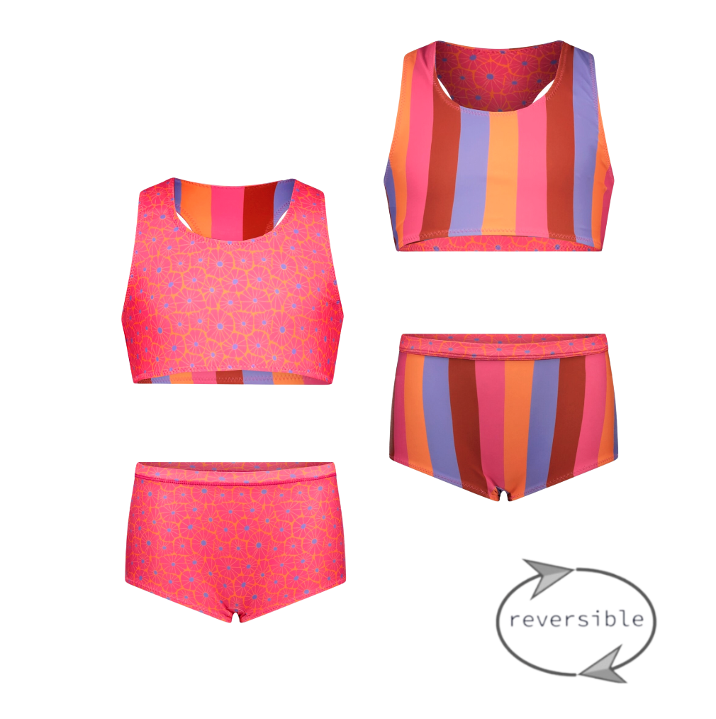 B.Nosy Zomer reversibel bikini meisjes multi streep winona