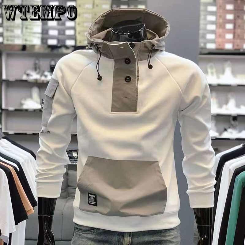 WTEMPO Herenhoodie Veelzijdige lente- en herfstmode Slanke dunne capuchonjas XXXL wit