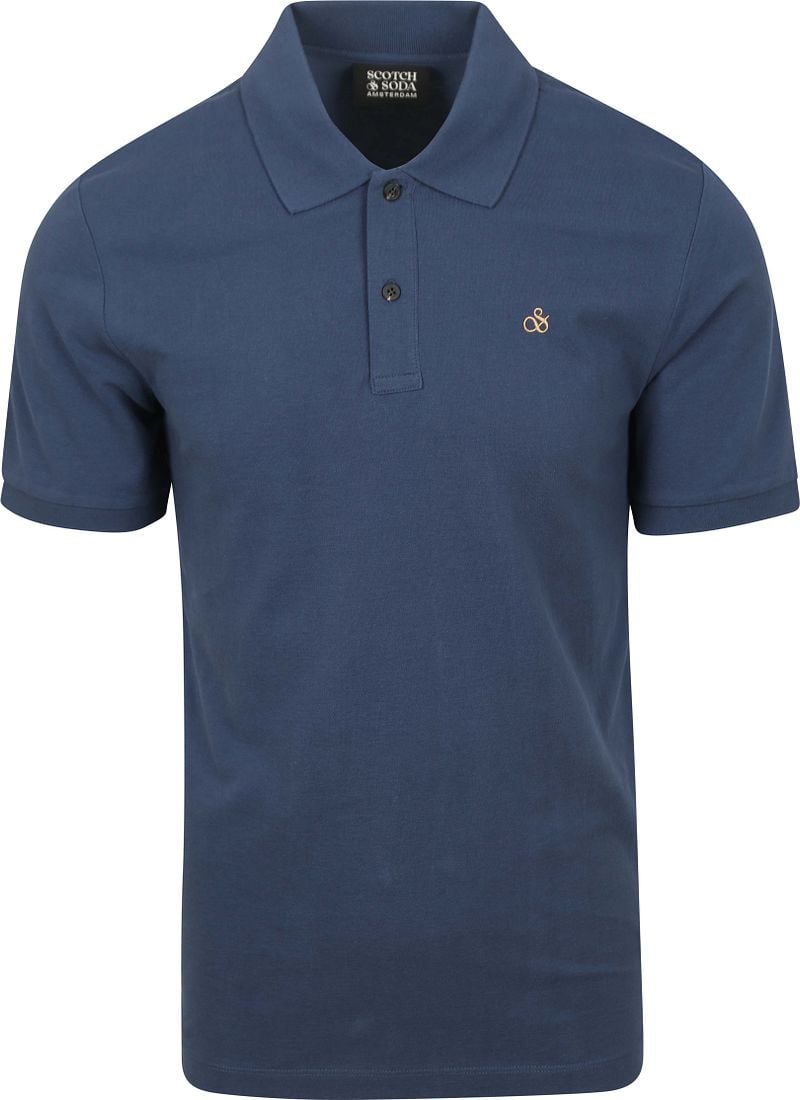 Scotch And Soda Core Piqué Polo Donkerblauw