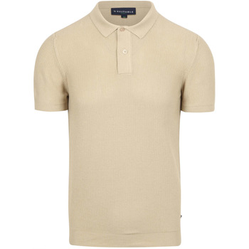 T-shirt Suitable Respect Polo Structure Knit Beige