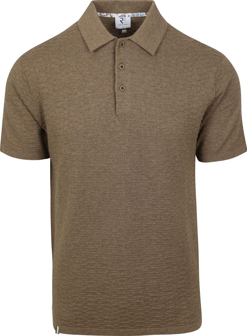 R2 Amsterdam R2 Polo Knitted Taupe