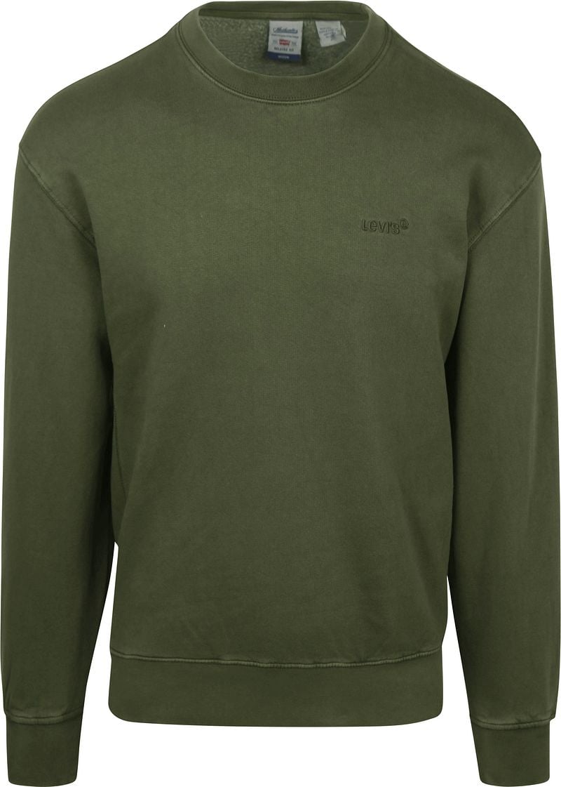 Levi's Sweater Authentic Logo Olijfgroen