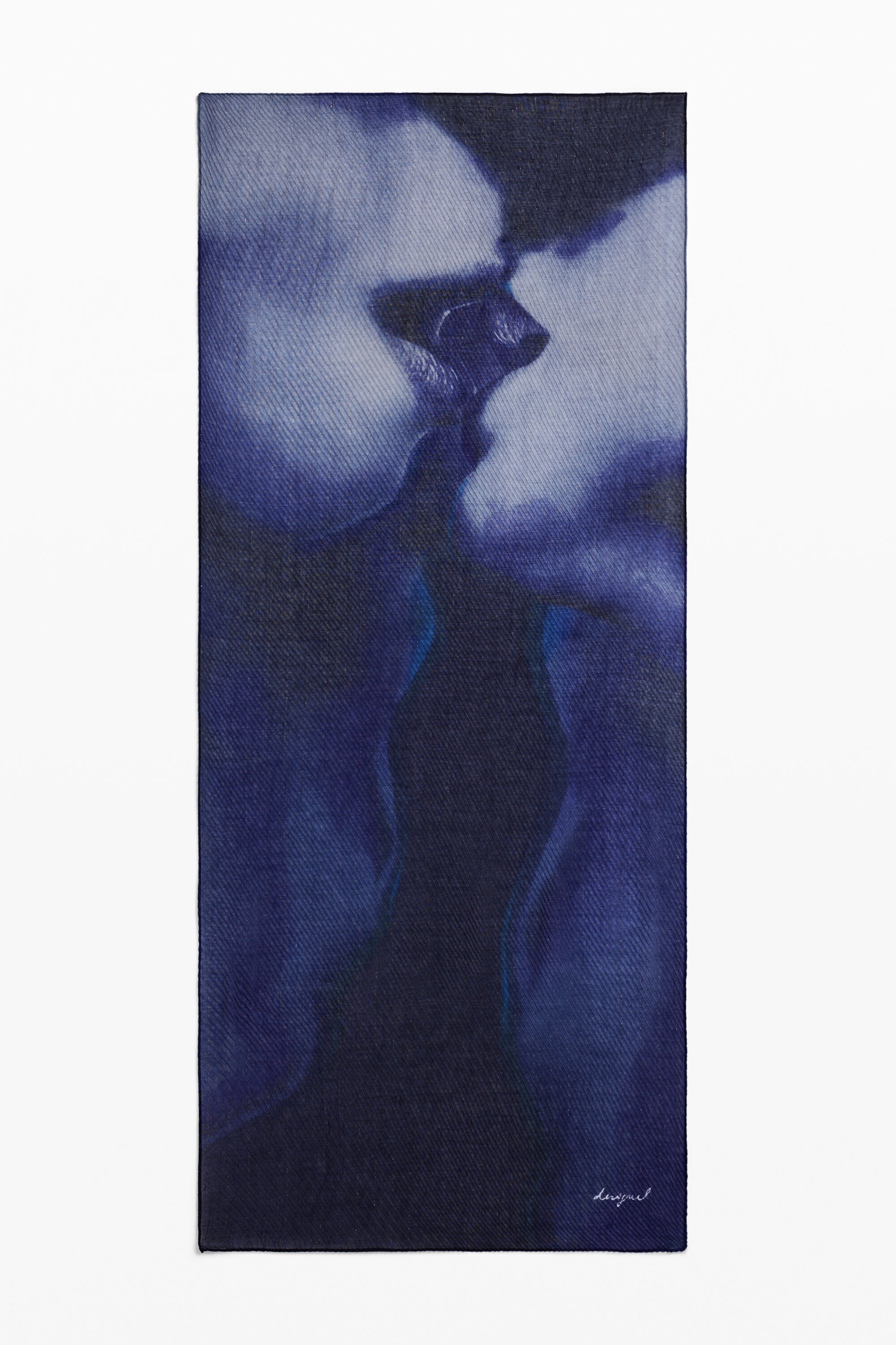 desigual Geplooide sjaal kus - BLUE