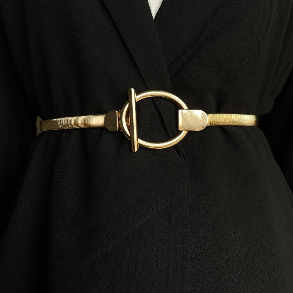 FJcangshan Gold Chain Elastic Waist Belt Silver metal Gold Girdle Fashion Waist Band 9