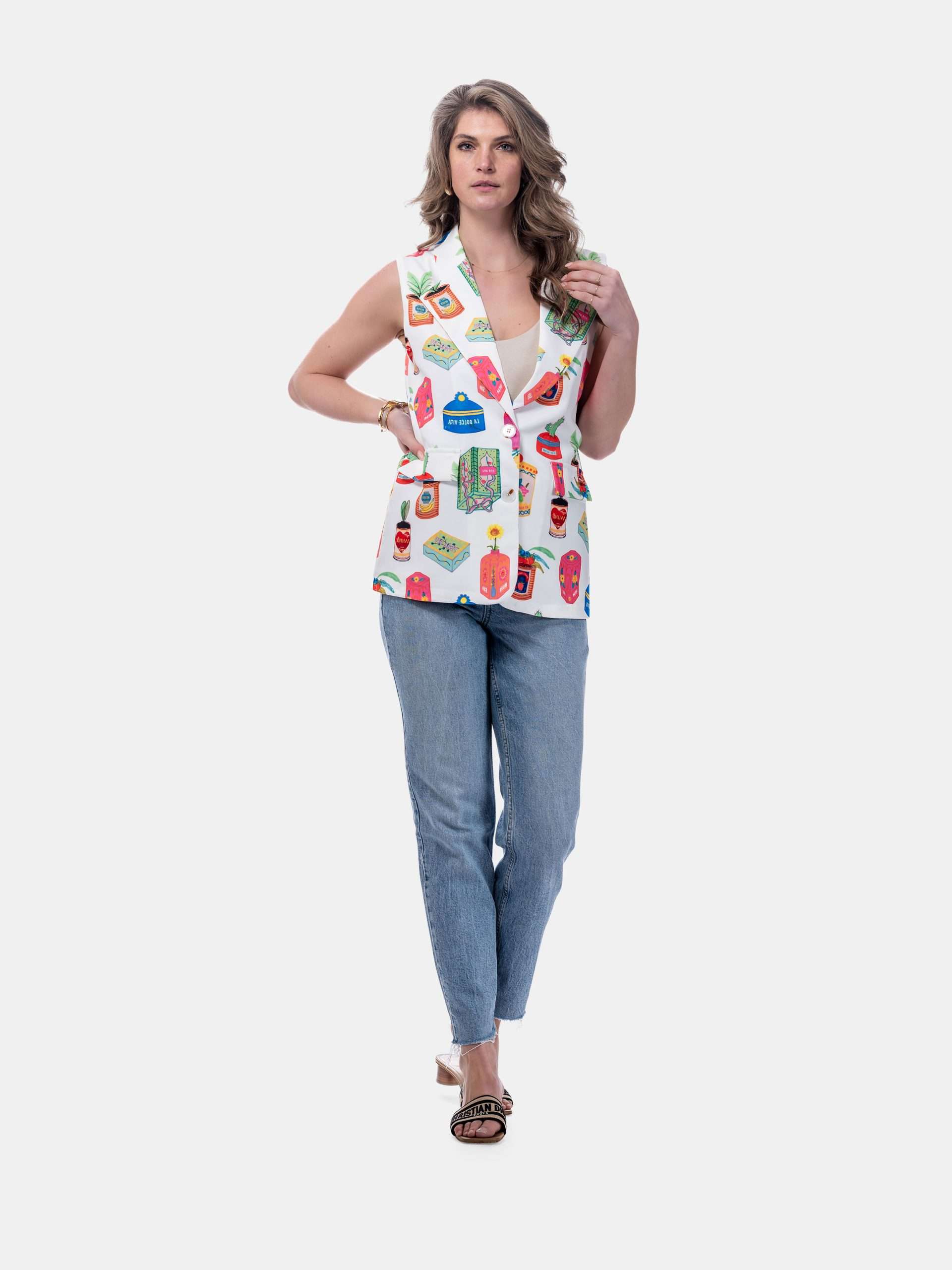 Mucho Gusto  gilet zanè natuur potten elegantie